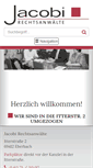 Mobile Screenshot of kanzlei-jacobi.de